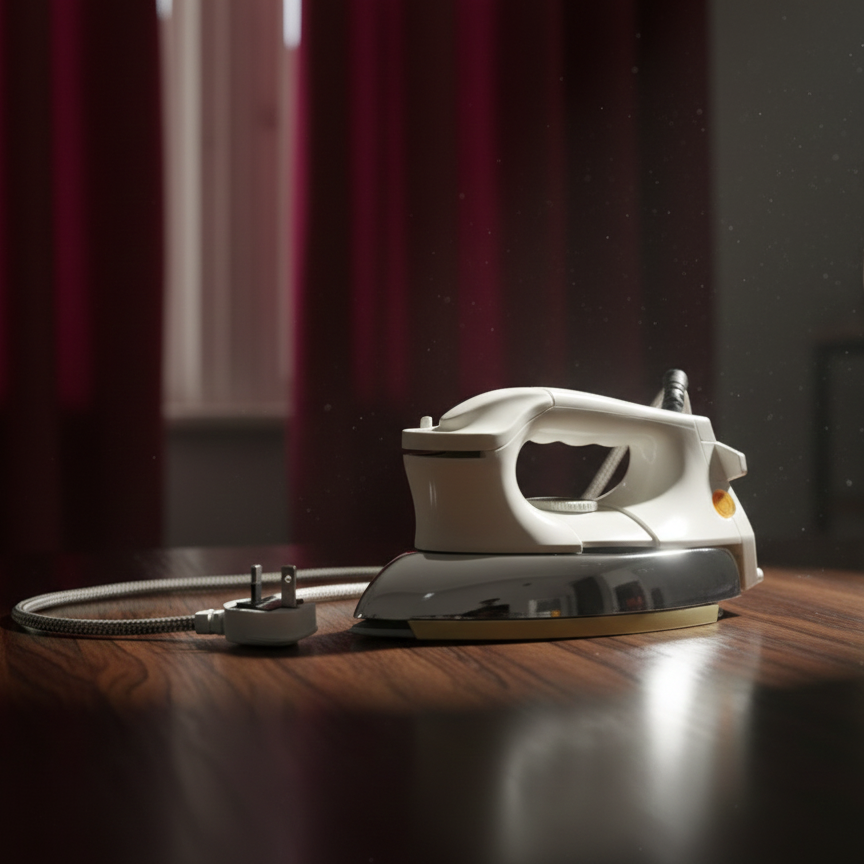 Heavy-Duty Electric Dry Iron | China-Made | Durable, High-Performance Ironing for Home & Commercial Use - 1000 Wat