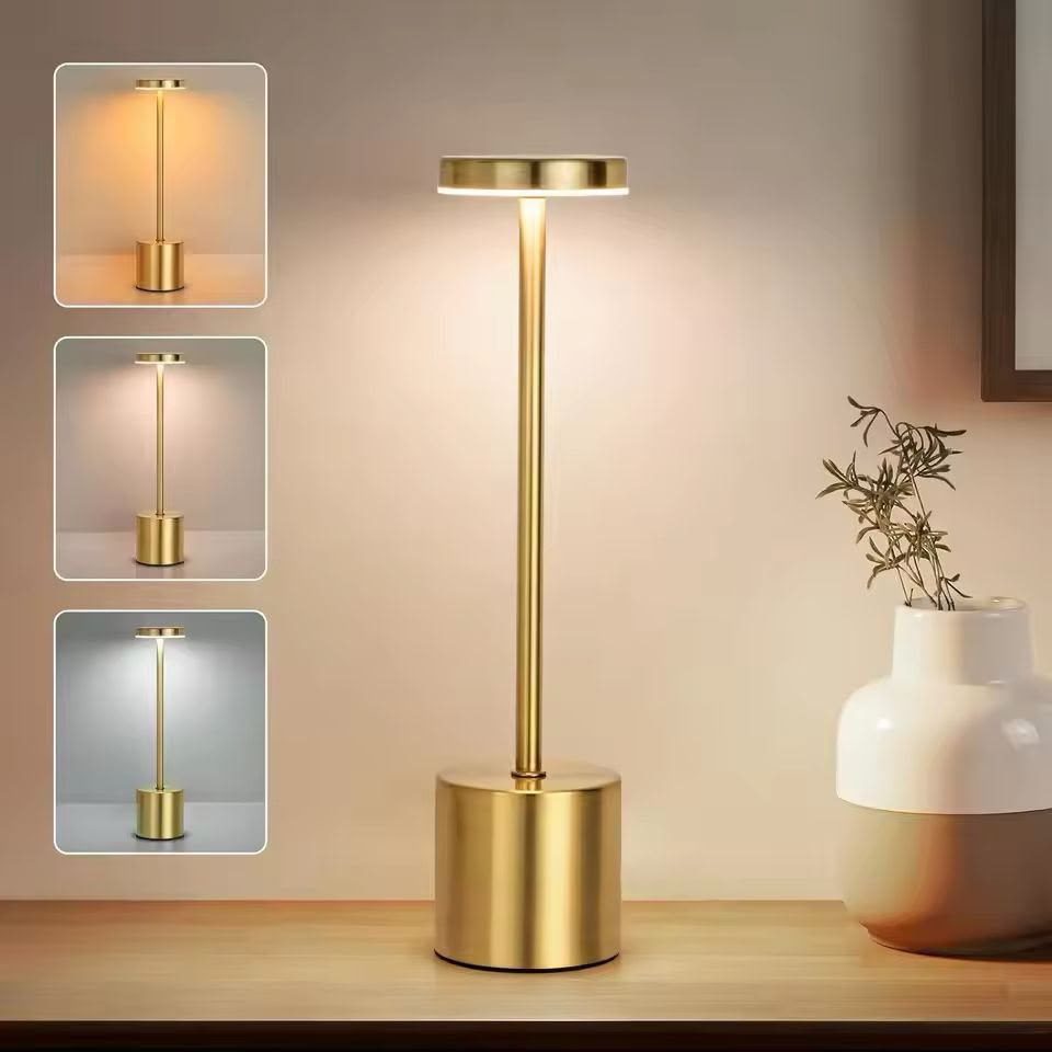 Stainless Steel Dimmable Touch Switch / 3 Modes Luxury Table Lamp