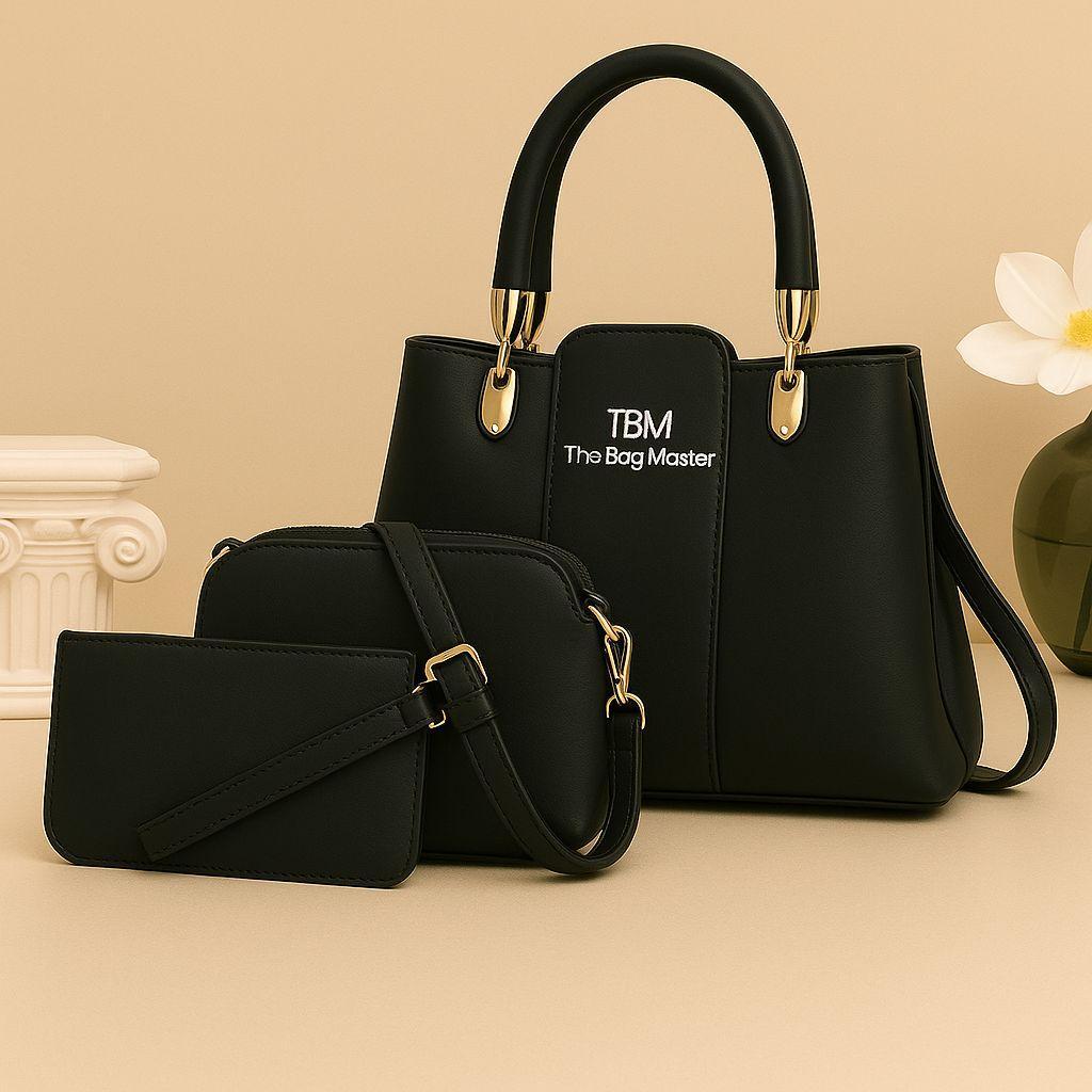 3 Pcs Women Handbag Set | Stylish Rexine Bags for Ladies | Limited stock