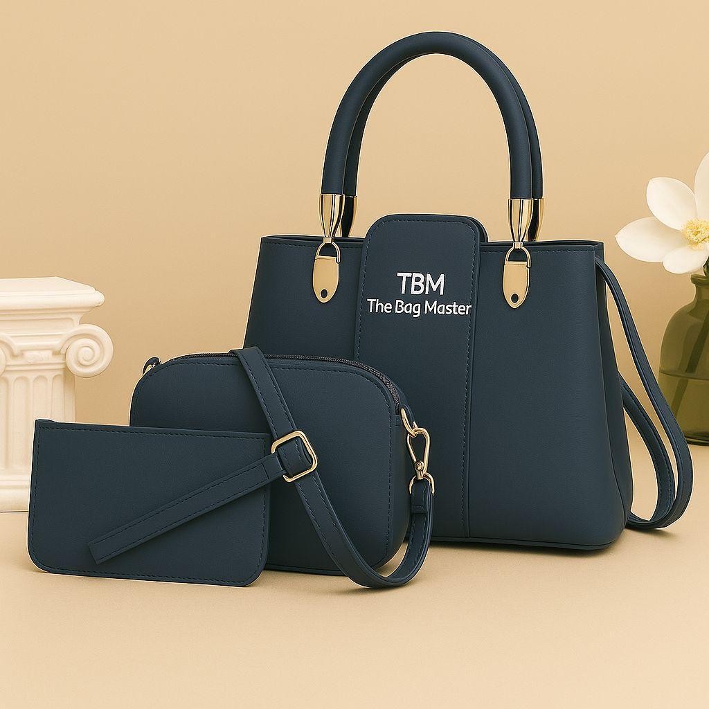 3 Pcs Women Handbag Set | Stylish Rexine Bags for Ladies | Limited stock