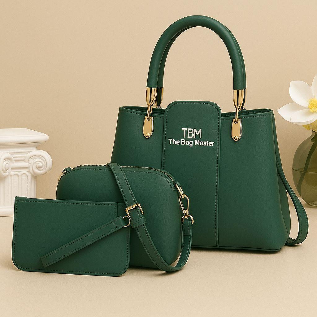 3 Pcs Women Handbag Set | Stylish Rexine Bags for Ladies | Limited stock