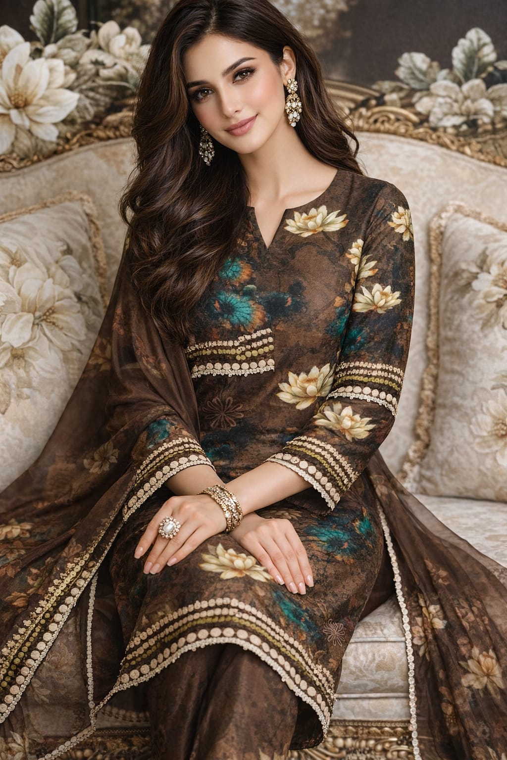 Branded Stitched 2-Piece Suit (Shirt & Dupatta) – Medium Size + FREE Medium Shirt | Limited Offer